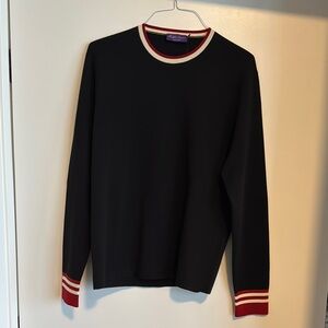 Ralph Lauren Black Sweater with Red Accents